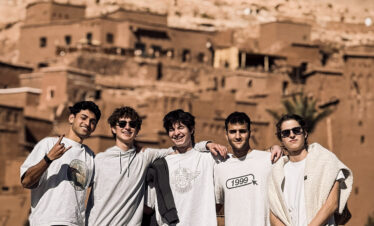 students at the castle of ait ben haddou