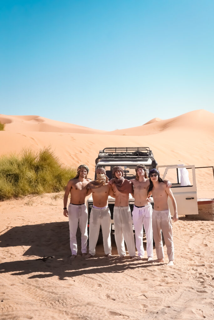 students in the sahara desert