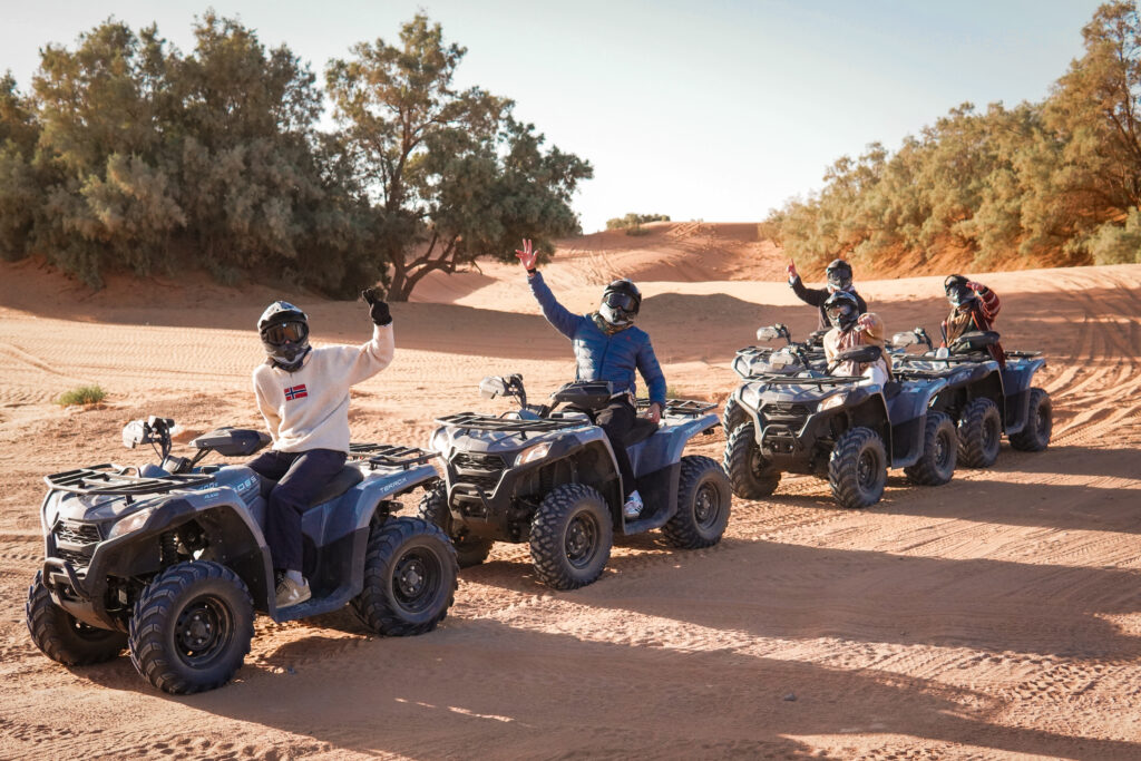studenta riding the ATVs