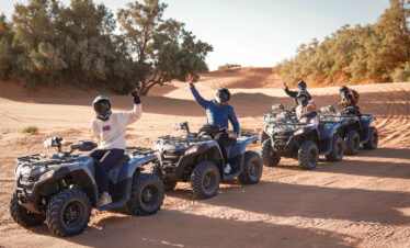studenta riding the ATVs