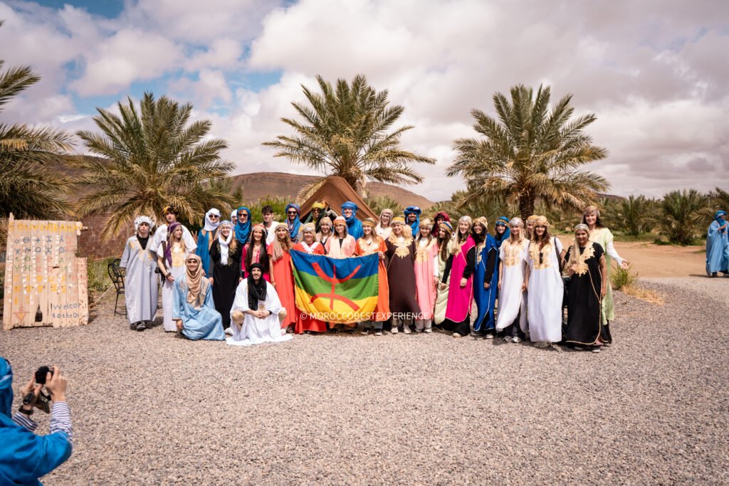 students wearing moroccan clothes