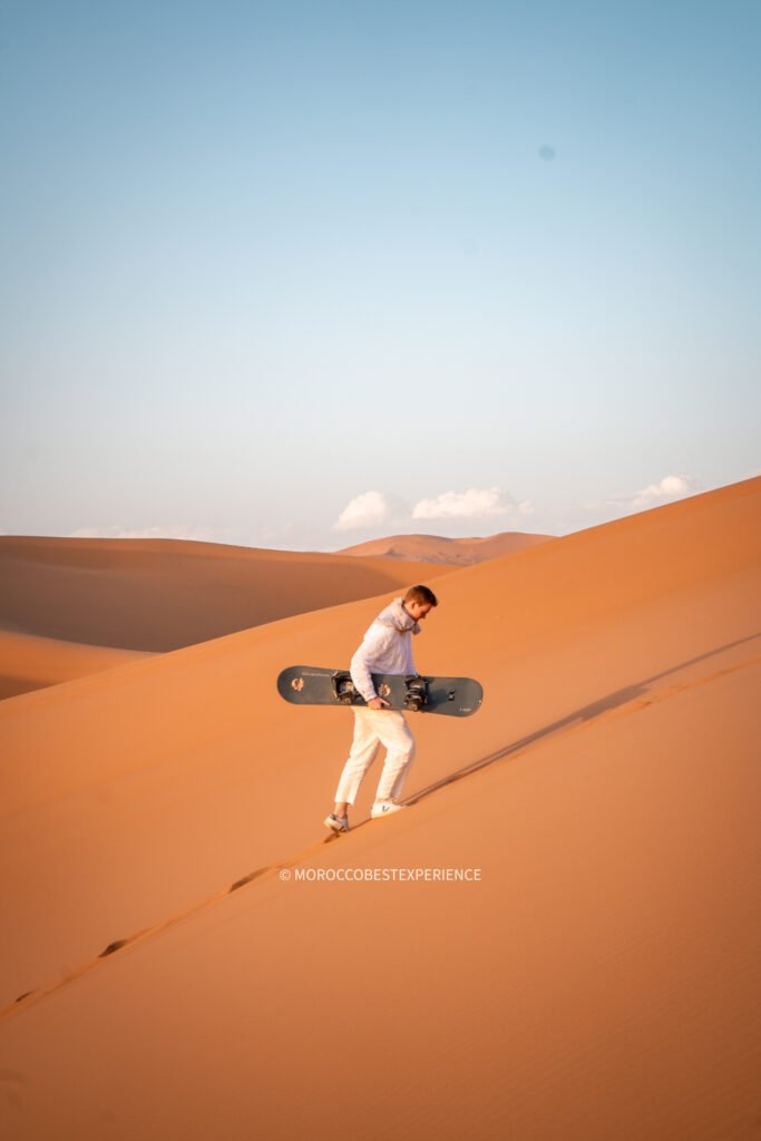 students try to sand board